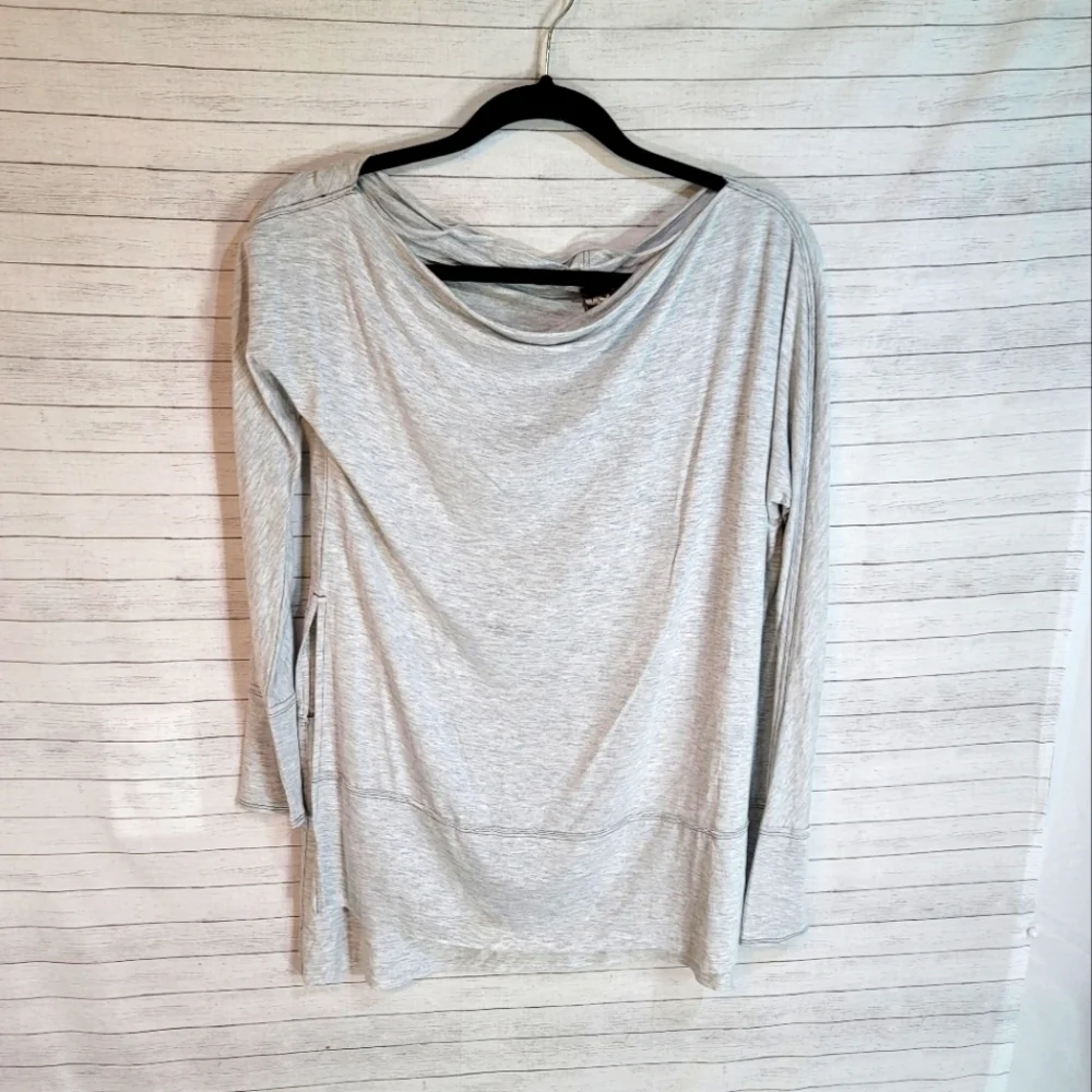 WE THE FREE GRAY SLUB LONG SLEEVE TEE, SZ SMALL